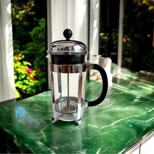 Vintage French Press Black Stainless Steel Coffee Pot Mini Coffee & Tea Maker